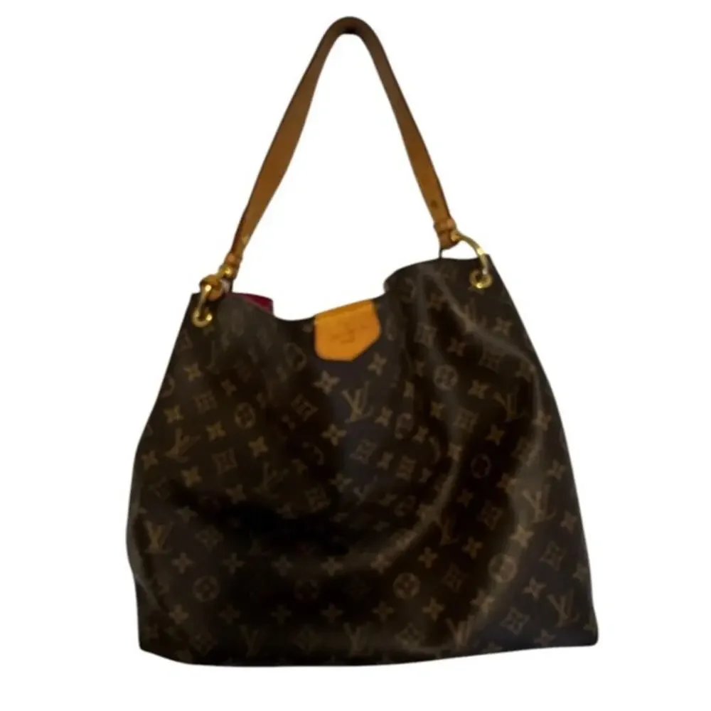 Louis Vuitton Graceful MM Monogram Canvas Shoulder Hobo Bag Tote